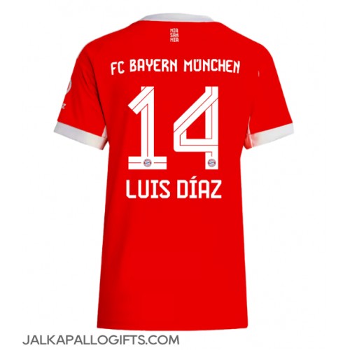 Bayern Munich Luis Diaz #14 Kotipaita Naiset 2025-26 Lyhythihainen